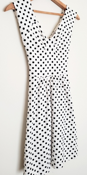 Anthropologie black and white polka dot tank dress - Picture 6 of 8